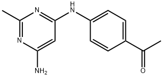 Ethanone, 1-[4-[(6-amino-2-methyl-4-pyrimidinyl)amino]phenyl]- Structural