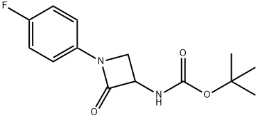 tert-butyl N-[1-(4-fluorophenyl)-2-oxoazetidin-3-yl]carbamate Structural