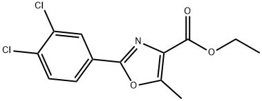ethyl 2-(3,4-dichlorophenyl)-5-methyl-1,3-oxazole-4-carboxylate Structural