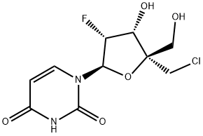 Uridine, 4'-?C-?(chloromethyl)?-?2'-?deoxy-?2'-?fluoro- Structural