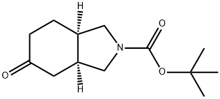 tert-butyl rac-(3aS,7aR)-5-oxooctahydro-2H-isoindole-2-carboxylate Structural
