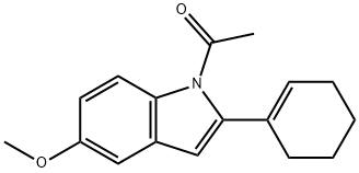 Ethanone, 1-[2-(1-cyclohexen-1-yl)-5-methoxy-1H-indol-1-yl]- Structural