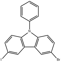 H-Carbazole, 3-bromo-6-iodo-9-phenyl- Structural