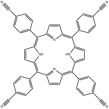 Meso-Tetra(4-cyanobenzyl)porphine Structural