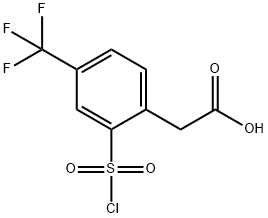 Benzeneacetic acid, 2-(chlorosulfonyl)-4-(trifluoromethyl)- Structural