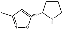 Isoxazole, 3-methyl-5-(2S)-2-pyrrolidinyl- (9CI) Structural