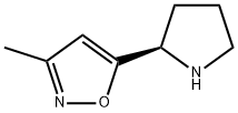 Isoxazole, 3-methyl-5-(2R)-2-pyrrolidinyl- (9CI) Structural
