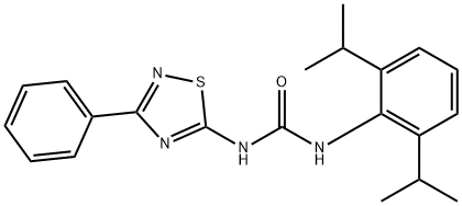 Urea, N-[2,6-bis(1-methylethyl)phenyl]-N'-(3-phenyl-1,2,4-thiadiazol-5-yl)- Structural