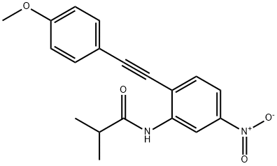 Propanamide, N-[2-[2-(4-methoxyphenyl)ethynyl]-5-nitrophenyl]-2-methyl- Structural