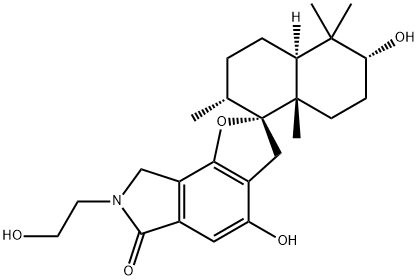 Spiro[2H-furo[2,3-e]isoindole-2,1'(2'H)-naphthalen]-6(3H)-one,3',4',4'a,5',6',7,7',8,8',8'a-decahydro-4,6'-dihydroxy-7-(2-hydroxyethyl)-2',5',5',8'a-tetramethyl-,(1'R,2'R,4'aS,6'R,8'aS)- Structural