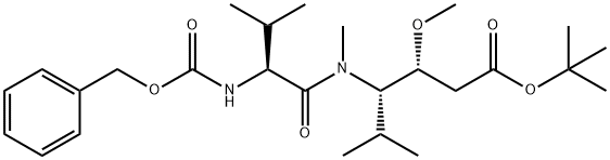 Hexanoic acid, 3-methoxy-5-methyl-4-[methyl[(2S)-3-methyl-1-oxo-2-[[(phenylmethoxy)carbonyl]amino]butyl]amino]-, 1,1-dimethylethyl ester, (3R,4S)- Structural
