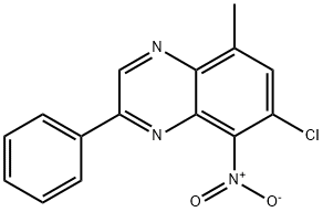 Quinoxaline, 7-chloro-5-methyl-8-nitro-2-phenyl- Structural