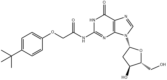Guanosine, 2'-deoxy-N-[[4-(1,1-dimethylethyl)phenoxy]acetyl]- Structural