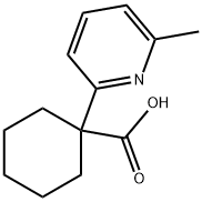 Cyclohexanecarboxylic acid, 1-(6-methyl-2-pyridinyl)- Structural
