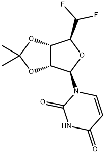 Uridine, 5'-deoxy-5',5'-difluoro-2',3'-O-(1-methylethylidene)- (9CI) Structural