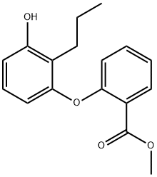 Benzoic acid, 2-(3-hydroxy-2-propylphenoxy)-, methyl ester Structural