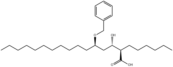 Hexadecanoic acid, 2-hexyl-3-hydroxy-5-(phenylmethoxy)-, [2R-(2R*,3S*,5R*)]- (9CI) Structural