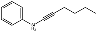Benzene, (1-hexyn-1-ylsilyl)- Structural