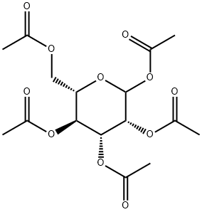 L-Mannopyranose, 1,2,3,4,6-pentaacetate Structural