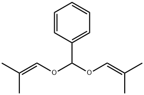 Benzene, [bis[(2-methyl-1-propen-1-yl)oxy]methyl]- Structural