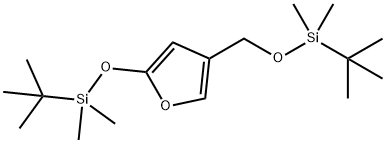 Furan, 2-[[(1,1-dimethylethyl)dimethylsilyl]oxy]-4-[[[(1,1-dimethylethyl)dimethylsilyl]oxy]methyl]- Structural