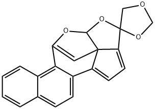 Spiro[1,3-dioxolane-4,3'-[1,12]epoxy[1H,3H]naphth[2',1':4,5]indeno[1,7a-c]furan] (8CI,9CI) Structural
