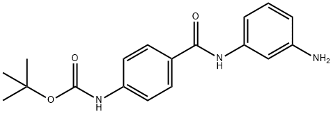 Carbamic acid, N-[4-[[(3-aminophenyl)amino]carbonyl]phenyl]-, 1,1-dimethylethyl ester Structural