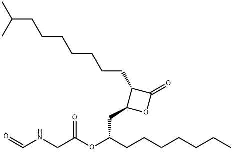 Glycine, N-formyl-, (1S)-1-[[(2S,3S)-3-(8-methylnonyl)-4-oxo-2-oxetanyl]methyl]octyl ester (9CI) Structural