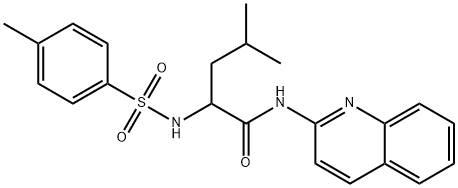 Pentanamide, 4-methyl-2-[[(4-methylphenyl)sulfonyl]amino]-N-2-quinolinyl- Structural