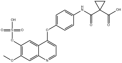 Cyclopropanecarboxylic acid, 1-[[[4-[[7-methoxy-6-(sulfooxy)-4-quinolinyl]oxy]phenyl]amino]carbonyl]-