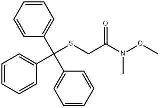 Acetamide, N-methoxy-N-methyl-2-[(triphenylmethyl)thio]- Structural