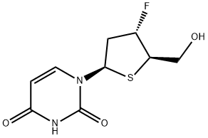 Uridine, 2',3'-dideoxy-3'-fluoro-4'-thio- (9CI) Structural