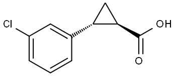 rac-(1R,2R)-2-(3-chlorophenyl)cyclopropane-1-carboxylic acid Structural