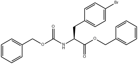 L-Phenylalanine, 4-bromo-N-[(phenylmethoxy)carbonyl]-, phenylmethyl ester Structural