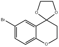 Spiro[4H-1-benzopyran-4,2'-[1,3]dioxolane], 6-bromo-2,3-dihydro- Structural