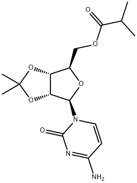 Cytidine, 2',3'-O-(1-methylethylidene)-, 5'-(2-methylpropanoate) Structural