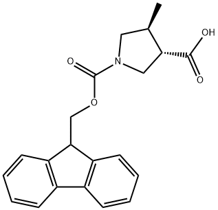 rac-(3R,4R)-1-{[(9H-fluoren-9-yl)methoxy]carbonyl}-4-methylpyrrolidine-3-carboxylic acid Structural