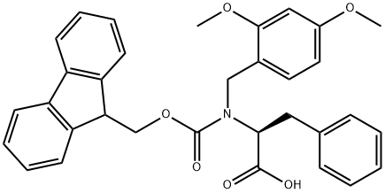 L-Phenylalanine, N-[(2,4-dimethoxyphenyl)methyl]-N-[(9H-fluoren-9-ylmethoxy)carbonyl]- Structural