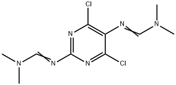 Methanimidamide, N',N'''-(4,6-dichloro-2,5-pyrimidinediyl)bis[N,N-dimethyl- Structural