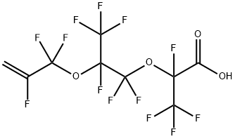 Propanoic acid, 2,3,3,3-tetrafluoro-2-[1,1,2,3,3,3-hexafluoro-2-[(1,1,2-trifluoro-2-propen-1-yl)oxy]propoxy]- Structural
