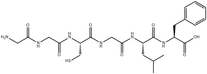L-Phenylalanine, glycylglycyl-L-cysteinylglycyl-L-leucyl- Structural