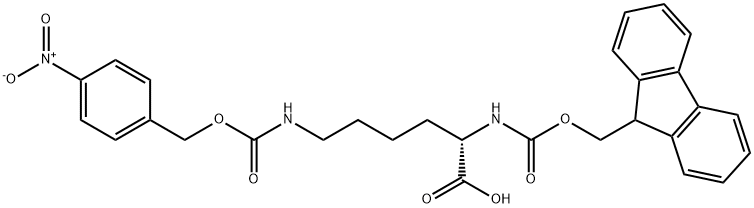 L-Lysine, N2-[(9H-fluoren-9-ylmethoxy)carbonyl]-N6-[[(4-nitrophenyl)methoxy]carbonyl]- Structural