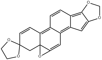 Spiro[1,3-dioxolane-2,3'(2'H)-oxireno[4',4'a]naphth[2',1':4,5]indeno[1,2-d][1,3]dioxole] (8CI,9CI) Structural