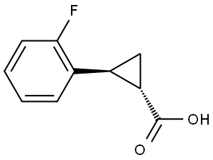 rel-(1R,2R)-2-(2-Fluorophenyl)cyclopropane-1-carboxylic acid Structural