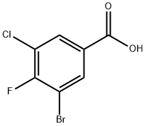 Benzoic acid, 3-bromo-5-chloro-4-fluoro- Structural
