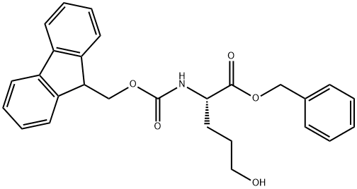 L-Norvaline, N-[(9H-fluoren-9-ylmethoxy)carbonyl]-5-hydroxy-, phenylmethyl ester Structural