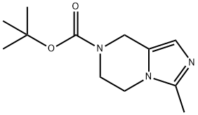 Imidazo[1,5-a]pyrazine-7(8H)-carboxylic acid, 5,6-dihydro-3-methyl-, 1,1-dimethylethyl ester Structural