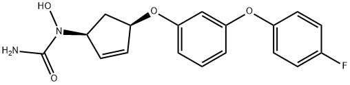 Urea, N-[(1S,4R)-4-[3-(4-fluorophenoxy)phenoxy]-2-cyclopenten-1-yl]-N-hydroxy- Structural