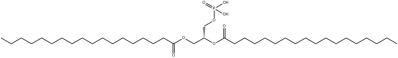Octadecanoic acid, 1,1'-[(1R)-1-[(phosphonooxy)methyl]-1,2-ethanediyl] ester Structural