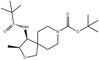 (3S,4S)-tert-butyl4-((R)-1,1-dimethylethylsulfinamido)-3-methyl-2-oxa-8-azaspiro[4.5]decane-8-carboxylate(WXC08153)